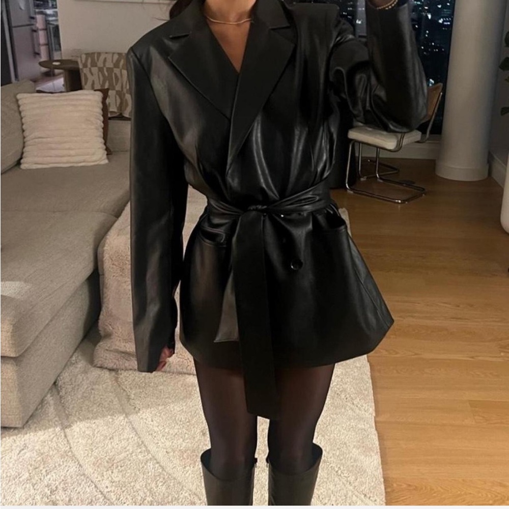 SOLD Leather coat jacket